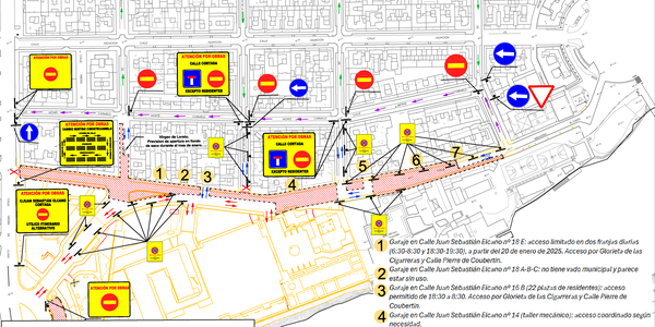 El lunes arrancan las obras de reurbanización en el tramo norte de la calle Juan Sebastián Elcano, unos trabajos que finalizarán medio año antes de lo previsto inicialmente