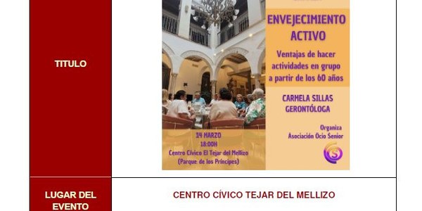 EVENTO CHARLA OCIO SENIOR