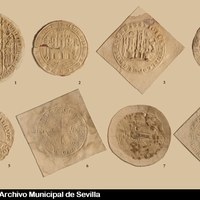Sellos de placa de cera de Sevilla y de villas de la “tierra” de Sevilla del s. XV: