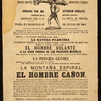 18-Plaza de toros de Sevilla. Compañía gimnástico, aerostática y acróbata de Esteban Buislay. 1861/06/30 ©ICAS-SAHP, Archivo Municipal de Sevilla