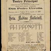 24-Teatro Principal de Cádiz. Compañía de ópera italiana de Pedro Urrutia. 1890/08/29 ©ICAS-SAHP, Archivo Municipal de Sevilla