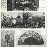 Autoridades y curiosos se concentran ante la fachada del edificio del Café-Teatro Salón Novedades mientras los operarios trabajan en el inicio de su demolición el 17 de marzo de 1923. El derribo era necesario para la acometida del ensanche, aprobado desde inales del XIX y que conectaría el eje este-oeste de la ciudad. Tres instantáneas de actualidad que publicó la revista La Semana Gráfica en las páginas de huecograbado. ©ICAS-SAHP, Hemeroteca Municipal de Sevilla, La Semana Gráfica, 24 de marzo de 1923.