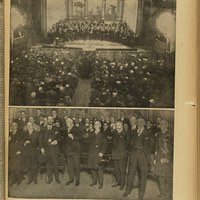 36. Mitin de la Unión Patriótica en Sevilla. La Unión, 15 de enero de 1927. Vista del Teatro San Fernando durante el Mitin de la Unión Patriótica presidido por el General Primo de Rivera en Sevilla celebrado en la noche del 14 de enero de 1927. La Unión Patriótica, concebida como el partido único del régimen del dictador Miguel Primo de Rivera, fue presentada en septiembre de 1924 como la alternativa unificada a todos los partidos políticos existentes. La magnífica imagen de la sala y el escenario, capturada en una fotografía de alto impacto mediante el uso de magnesio por el redactor gráfico del diario La Unión, Dubois -pseudónimo del fotógrafo Eduardo Rodríguez Cabezas-, revela la solemnidad y la energía palpable del evento. ©ICAS-SAHP, Hemeroteca Municipal de Sevilla.